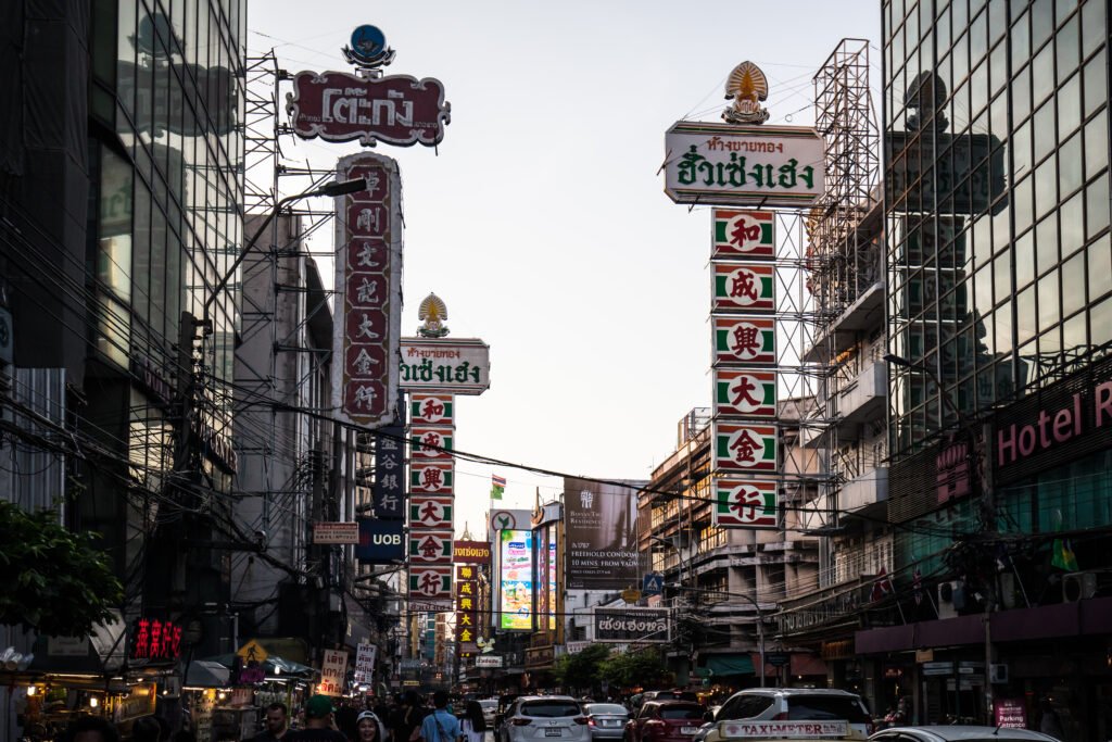 Yaowarat Road in Bangkok Thailand