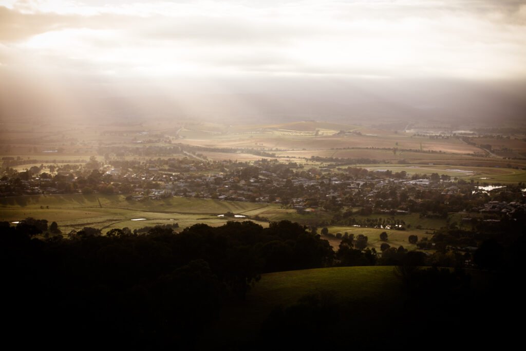 View over Yarra Glen in Australia