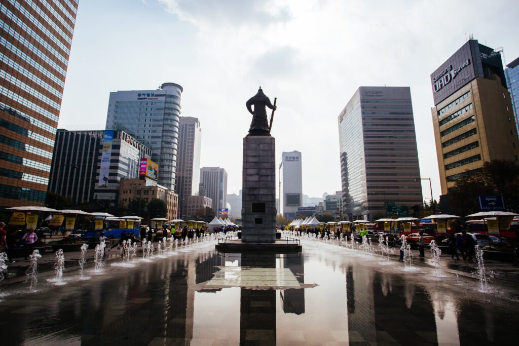 Statue of Admiral Yi Sun Shin in South Korea