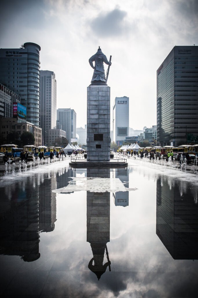 Statue of Admiral Yi Sun Shin in South Korea