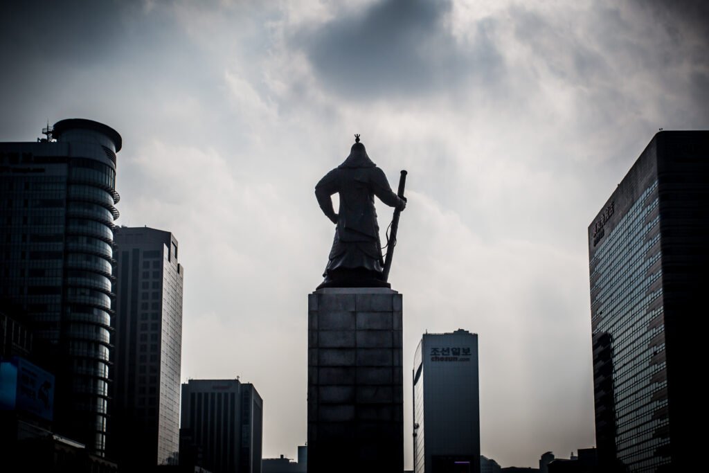 Statue of Admiral Yi Sun Shin in South Korea