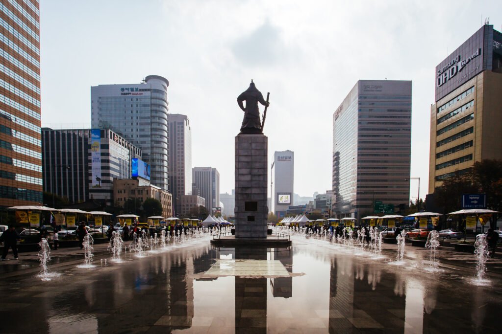 Statue of Admiral Yi Sun Shin in South Korea