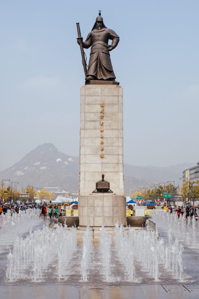 Statue of Admiral Yi Sun Shin in South Korea