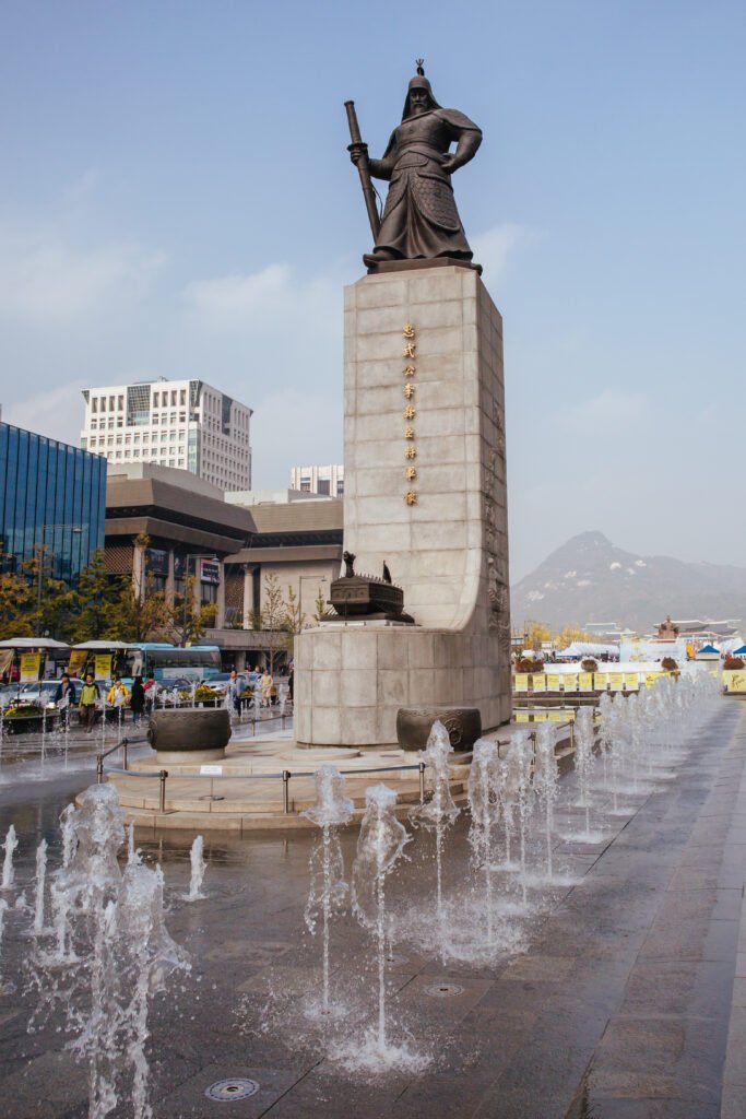 Statue of Admiral Yi Sun Shin in South Korea