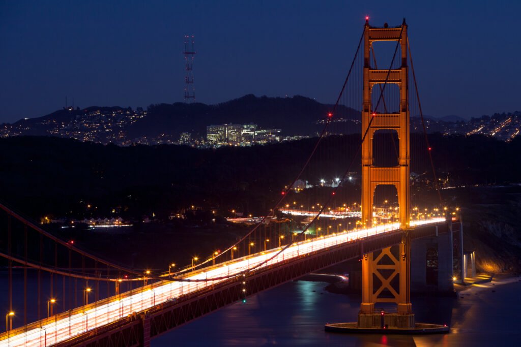 Golden Gate View at Night