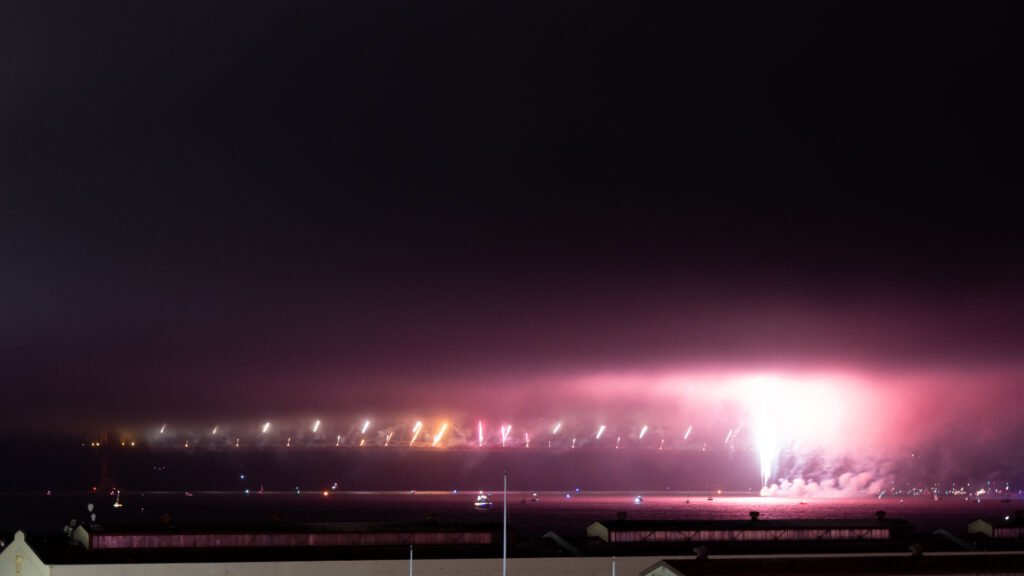 San Francisco Celebrates America's 250th With Fireworks At The Golden Gate Bridge On July 4th