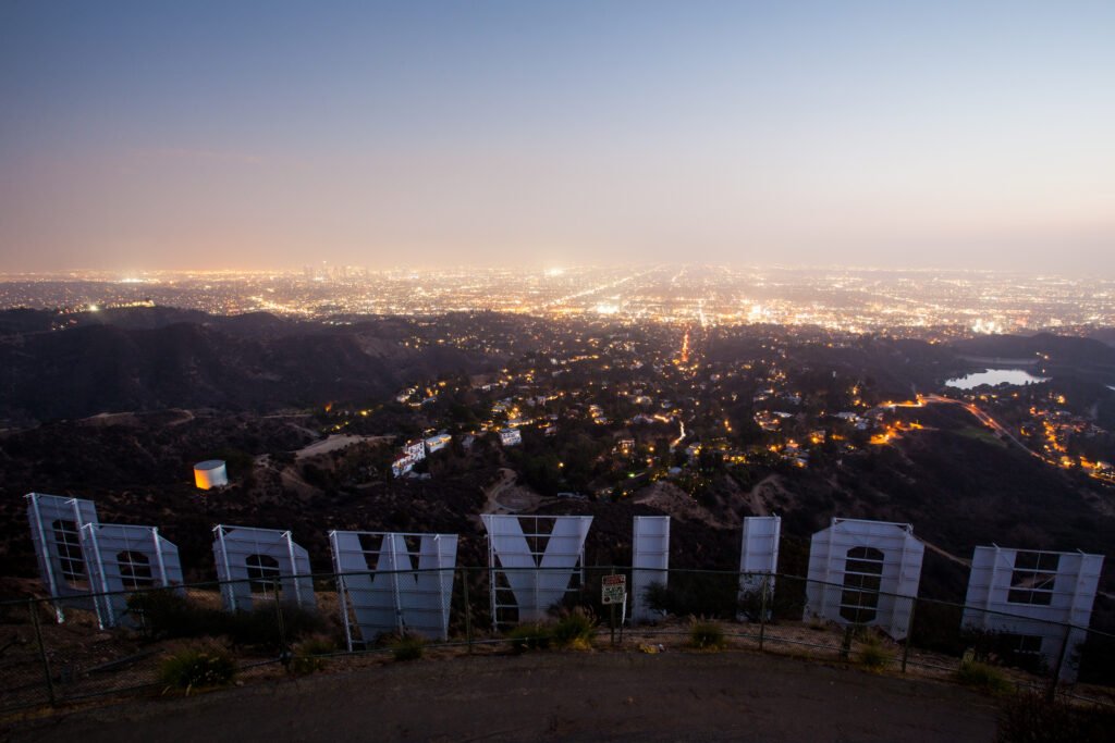 Hollywood Sign at Night