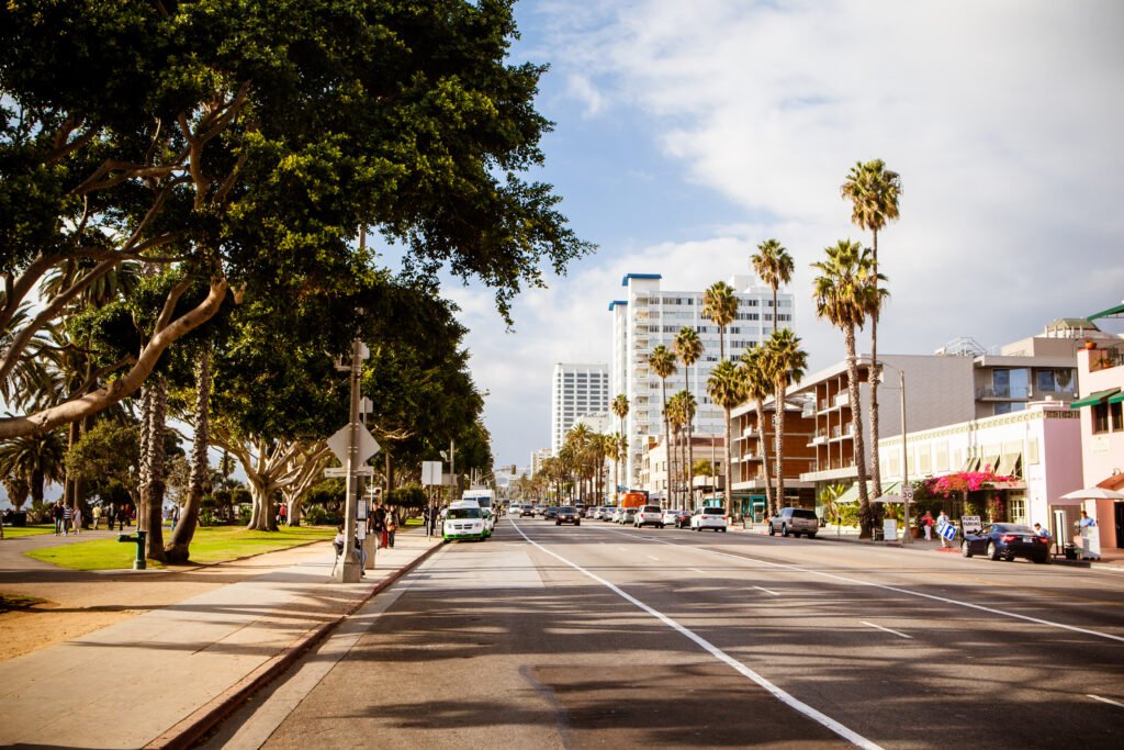 Ocean Ave in Santa Monica