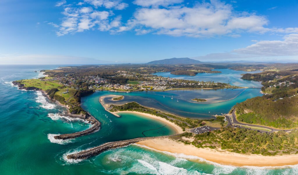 Aerial View of Narooma in Australia Aerial View of Narooma in Australia