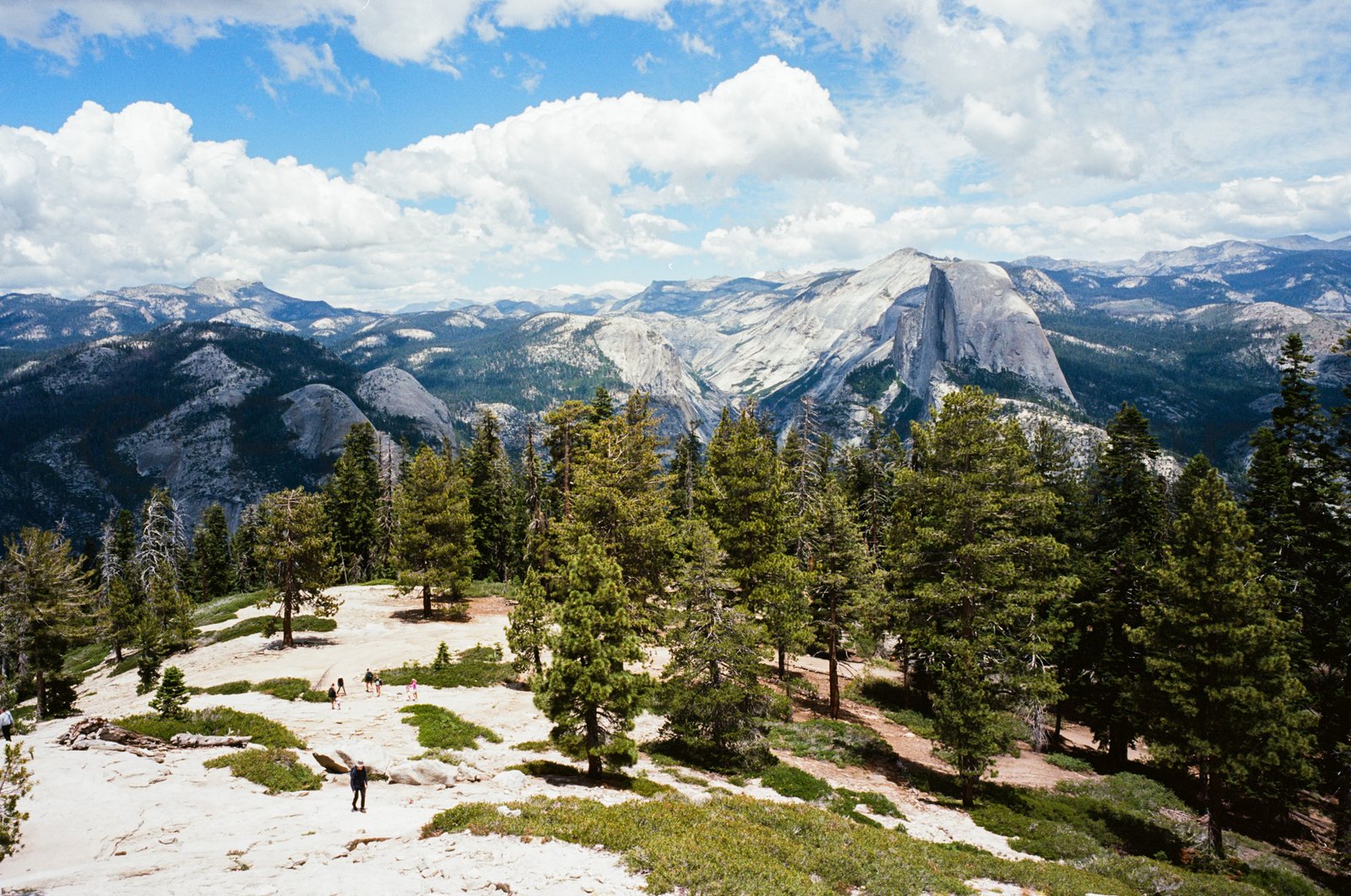 Half Dome and Sierra Nevada mountains from Yosemite National Park photographed on 35mm film Half Dome and Sierra Nevada mountains from Yosemite National Park photographed on 35mm film