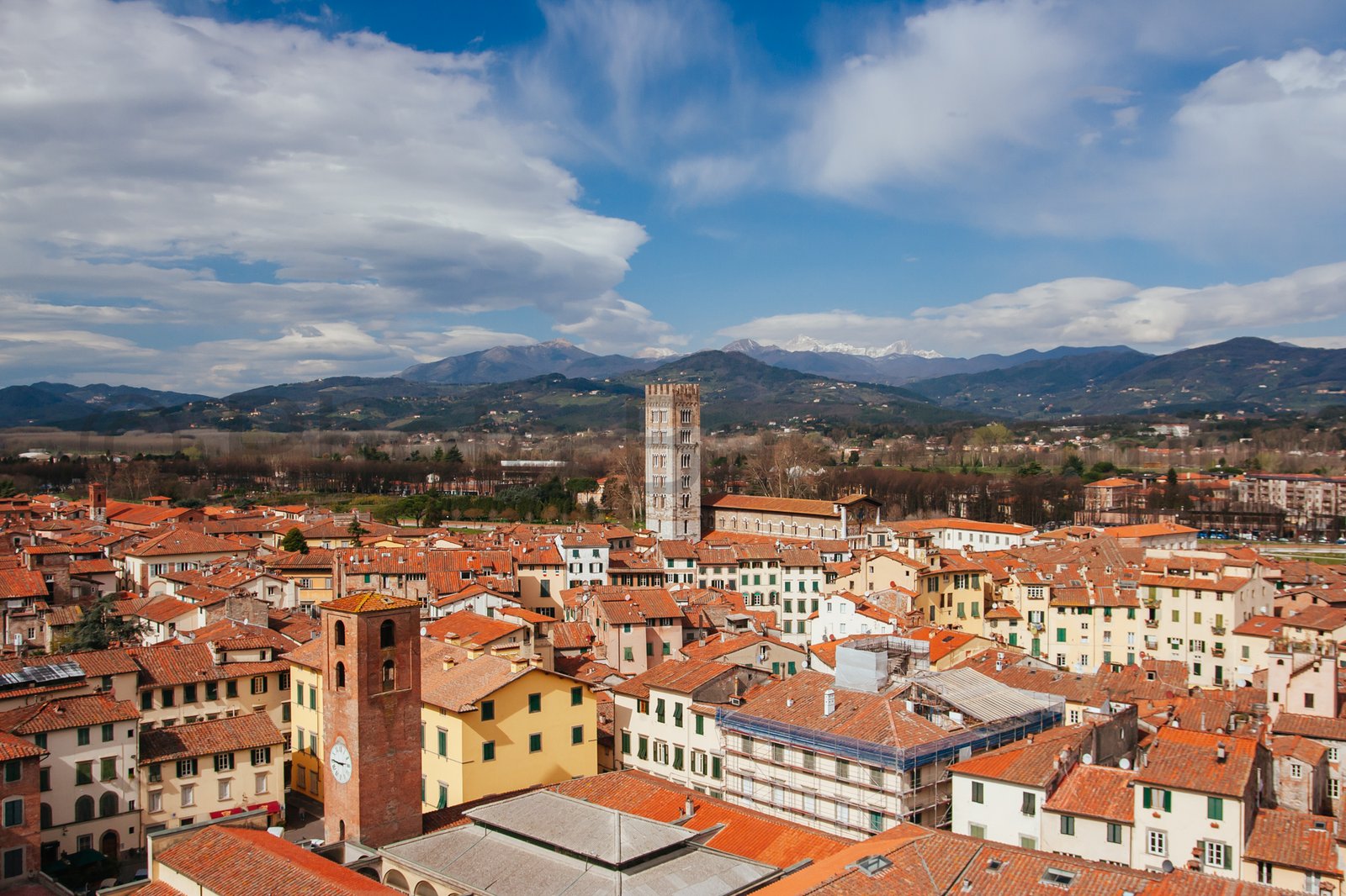 View across Lucca in Italy View across Lucca in Italy
