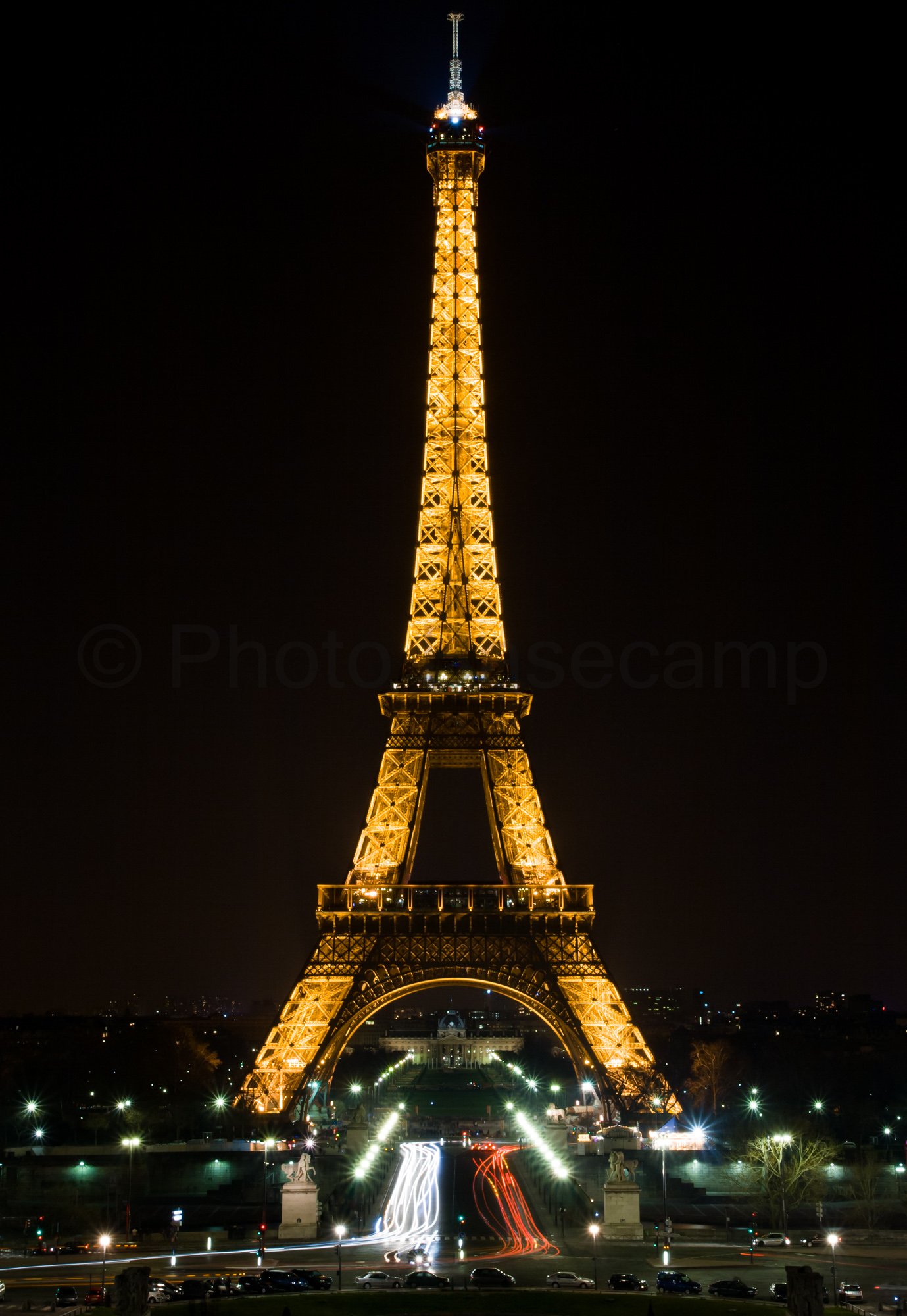 View toward the Eiffel Tower in France View toward the Eiffel Tower in France