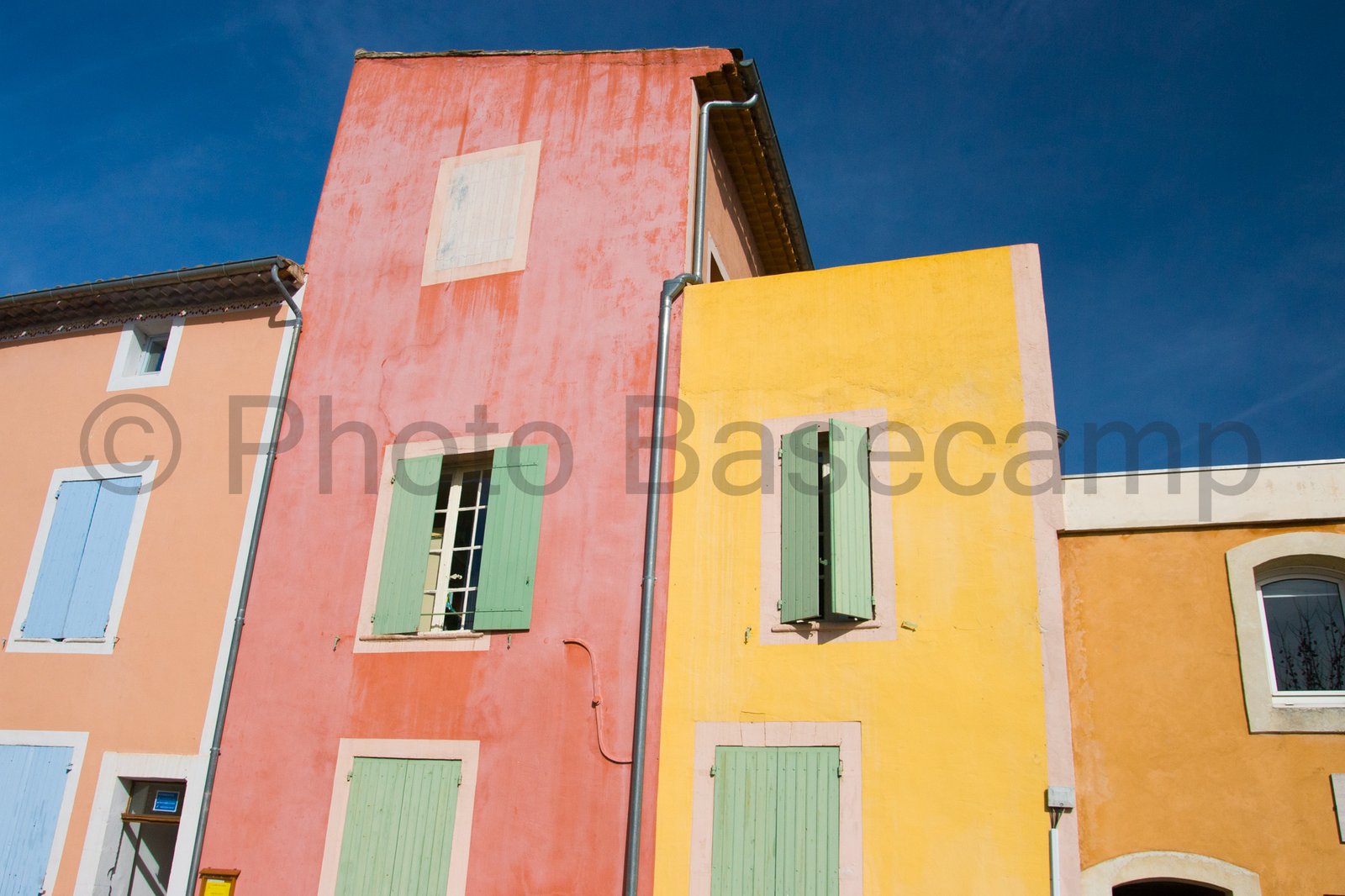 Colorful Roussillon Buildings in France Colorful Roussillon Buildings in France