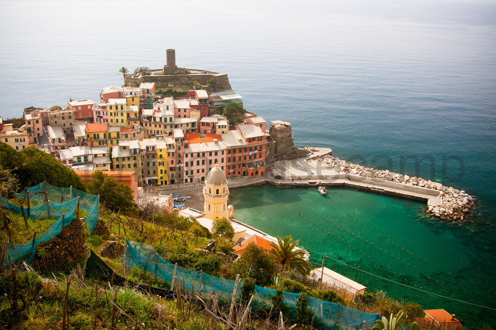 Buildings in Vernazza in Italy Buildings in Vernazza in Italy