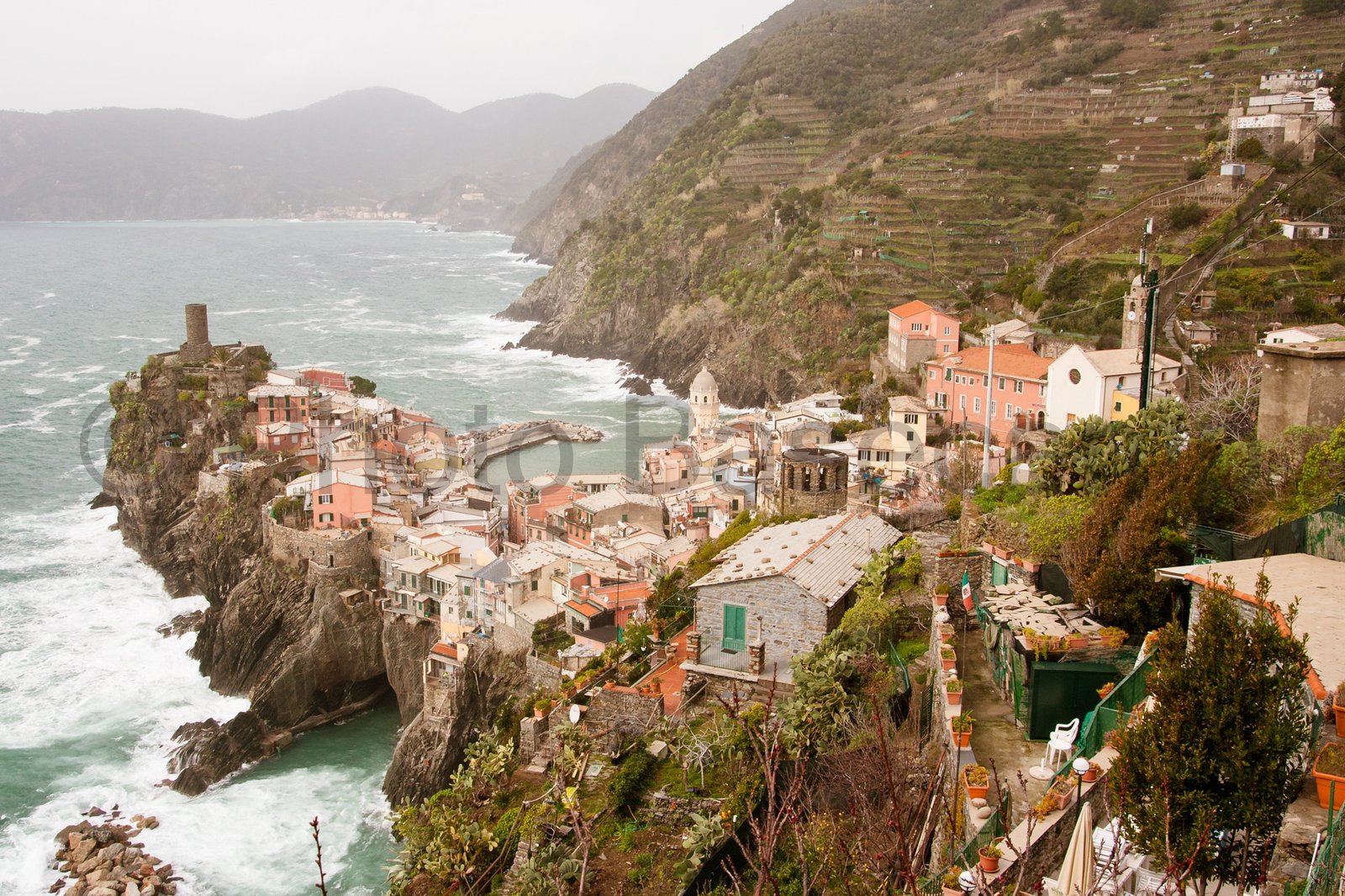 View over Vernazza in Italy View over Vernazza in Italy